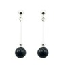 Boucles d'oreilles longues en argent - vue V1