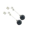 Boucles d'oreilles longues en argent - vue V2