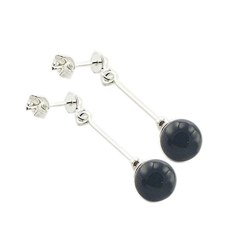 Boucles d'oreilles longues en argent - vue 2