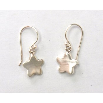 Zilveren bloem oorbellen