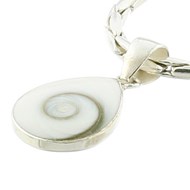 Pendentif argent et oeil de ste lucie