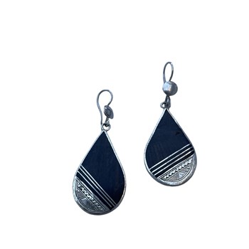 Ebbenhouten oorbel Tuareg