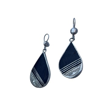 Ebbenhouten oorbel Tuareg