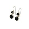 Boucles d'oreille agate noire - vue V2