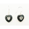 Boucles d'oreille en agate noire - vue V1