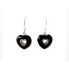 Boucles d'oreille en agate noire - vue V2