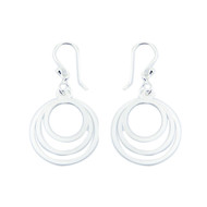 Boucles d'oreilles en argent différents cercles