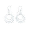 Boucles d'oreilles en argent différents cercles - vue V2