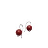 Boucle d'oreilles dormeuse gorgone rouge - vue V1