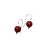 Boucle d'oreilles dormeuse gorgone rouge - vue V2