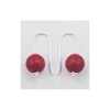Boucle d'oreilles dormeuse gorgone rouge - vue V3