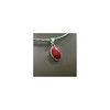 Pendentif oval gorgone rouge - vue V2