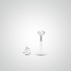 Piercing labret diamant 0,03 carats en or blanc - vue V1