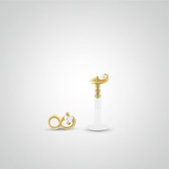 Piercing helix et tragus infini en or jaune