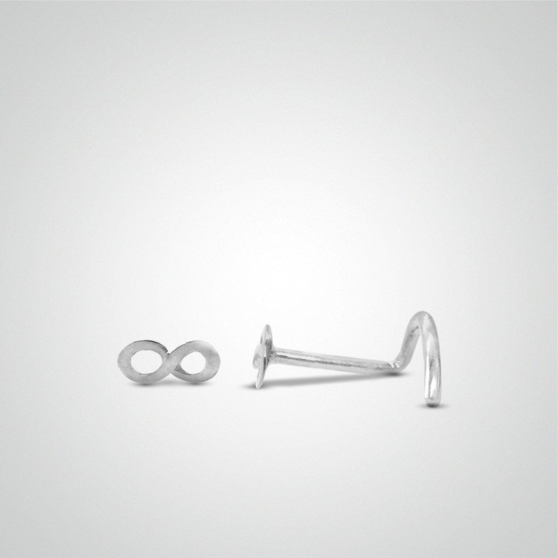 Piercing de nez infini or blanc barre en U