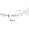 Collier Rang de Perles d'Eau Douce Blanches 5-6 mm Fermoir Argent 925 - vue V3
