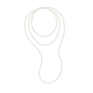 Sautoir OPERA Perles d'Eau Douce 6-7 mm Blanches Longueur 160 cm
