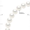Sautoir OPERA Perles d'Eau Douce 6-7 mm Blanches Longueur 160 cm - vue V3