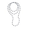 Sautoir OPERA Perles d'Eau Douce 6-7 mm alternées Noires et Blanches Longueur 160 cm - vue V1