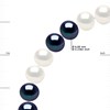 Sautoir OPERA Perles d'Eau Douce 6-7 mm alternées Noires et Blanches Longueur 160 cm - vue V3