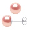 Boucles d'Oreilles Perles d'Eau Douce 6-7 mm Blanches Argent 925 - vue V1