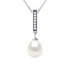 Collier Rang de Perles d'Eau Douce Blanches 5-6 mm Fermoir Argent 925 - vue V1