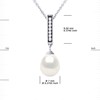 Collier Rang de Perles d'Eau Douce Blanches 5-6 mm Fermoir Argent 925 - vue V3