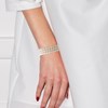 Bracelet Manchette 3 Rangs Perles d'Eau Douce Blanches Argent 925 - vue V4