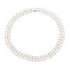 Collier 2 Rangs Perles d'Eau Douce 3-4 mm Blanches - vue V1