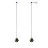 Boucles d'Oreilles Pendantes Perles de Tahiti Cerclées 8-9 mm Argent 925 - vue V1