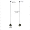 Boucles d'Oreilles Pendantes Perles de Tahiti Cerclées 8-9 mm Argent 925 - vue V3