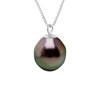 Collier Perle de Tahiti Poire 8-9 mm en Pendentif Argent 925 - vue V1