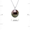 Collier Perle de Tahiti Poire 8-9 mm en Pendentif Argent 925 - vue V3