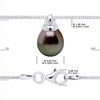 Collier Perle de Tahiti Poire 9-10 mm en Pendentif OMEGA Argent 925 - vue V3