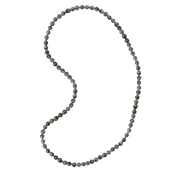 Sautoir Rang Perle de Tahiti Cerclées 8-9 mm
