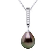 Collier Joaillerie Perle de Tahiti Poire 8-9 mm Argent 925