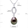 Collier Joaillerie Perle de Tahiti Poire 8-9 mm Argent 925 - vue V3
