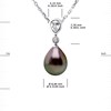 Collier Joaillerie Perle de Tahiti Poire 8-9 mm Argent 925 - vue V3