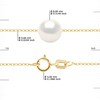 Bracelet Perle de Culture d'Eau Douce 8-9 mm Blanches Chaîne Vénitienne Or Jaune - vue V3