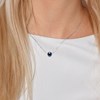 Collier Perle de Culture d'Eau Douce Ronde et Noire 9-10 mm Chaîne Vénitienne Or Blanc - vue V2