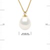 Collier Perle de Culture d'Eau Douce Poire 8-9 mm Blanche Chaîne Or Jaune - vue V3