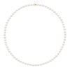 Collier Rang de Perles d'Eau Douce Grain de Riz 4-5 mm Blanches Or Jaune 18 Carats - vue V1