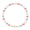 Bracelet Perles d'Eau Douce Grains de Riz 4-5 mm Multicolores Or Jaune 18 Carats - vue V1