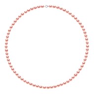 Collier Rang de Perles d'Eau Douce Grain de Riz 4-5 mm Roses Or Blanc 18 Carats