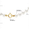 Bracelet Perles d'Eau Douce Rondes 4-5 mm Blanches Or Jaune 18 Carats - vue V3