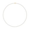 Collier Rang de Perles d'Eau Douce Rondes 4-5 mm Blanches Or Jaune 18 Carats - vue V1