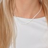 Collier Rang de Perles d'Eau Douce Rondes 4-5 mm Blanches Or Jaune 18 Carats - vue V2