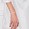 Bracelet Perles d'Eau Douce Rondes 5-6 mm Blanches Or Blanc 18 Carats 'MARIAGE' - vue V4