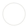 Collier Rang de Perles d'Eau Douce Rondes 5-6 mm Blanches Or Blanc 18 Carats - vue V1