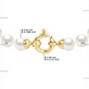 Bracelet Perles de Culture d'Eau Douce 5-6 mm Blanches Fermoir Prestige Or Jaune - vue V3